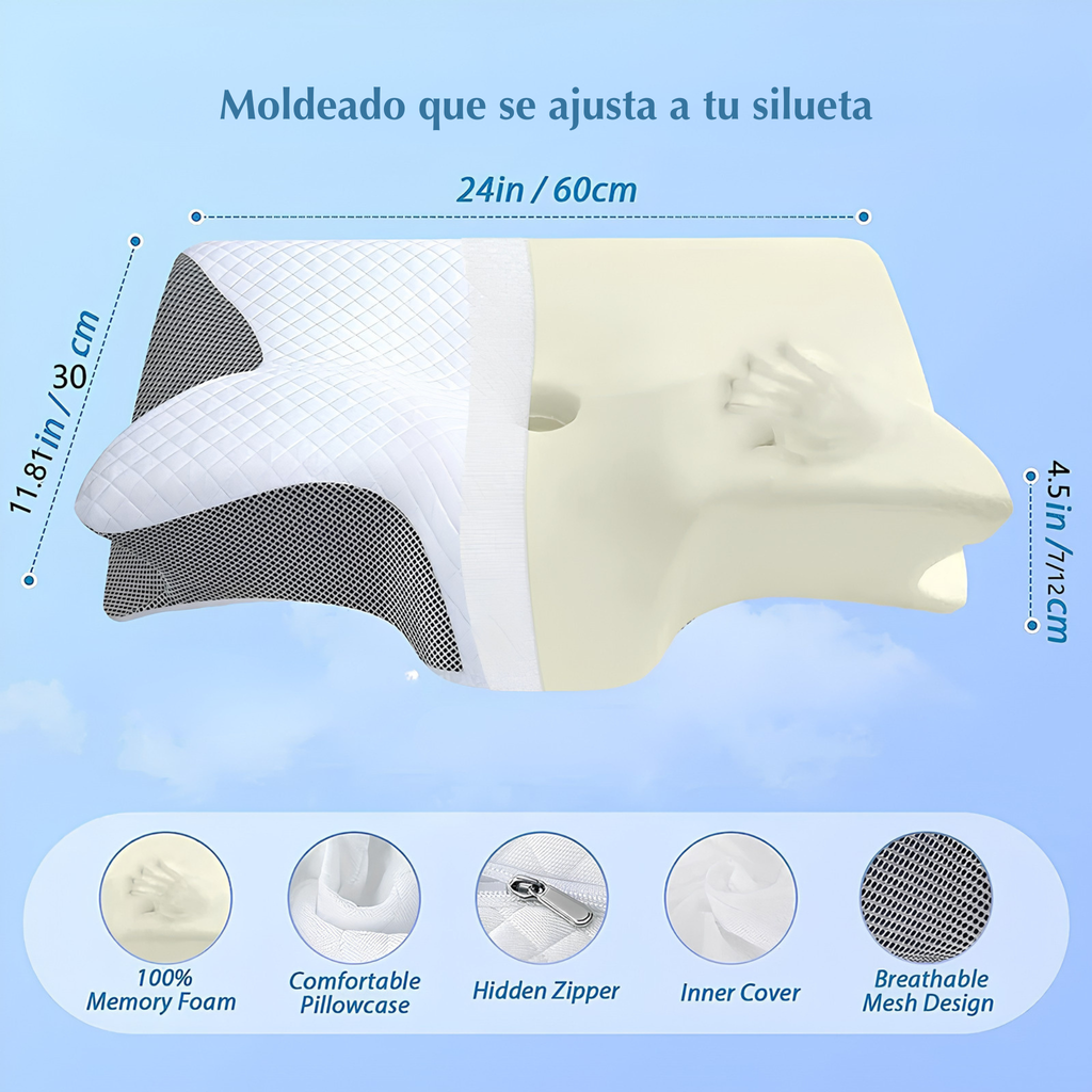 Almohada ergonomica visoelastica